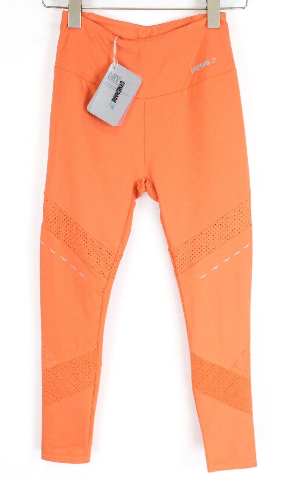 GYMSHARK Pro Perform Women Leggings S Orange Stretch Logo Activewear