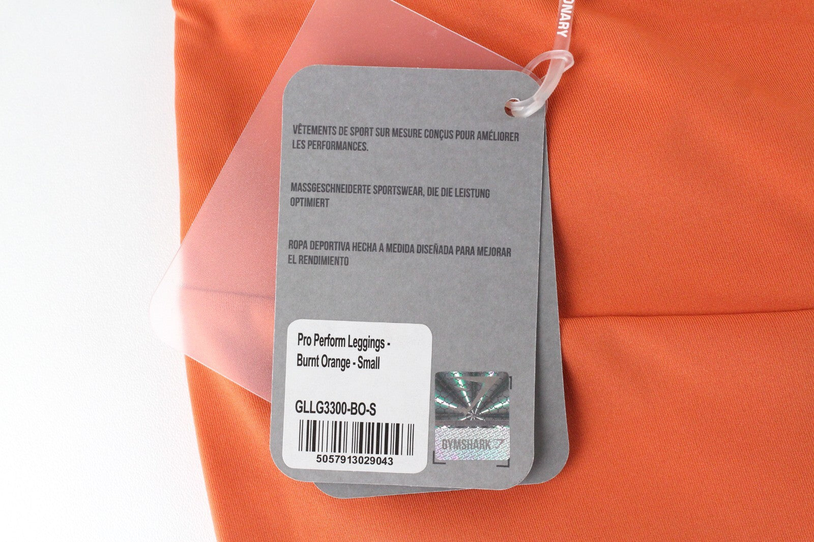 GYMSHARK Pro Perform Women Leggings S Orange Stretch Logo Activewear