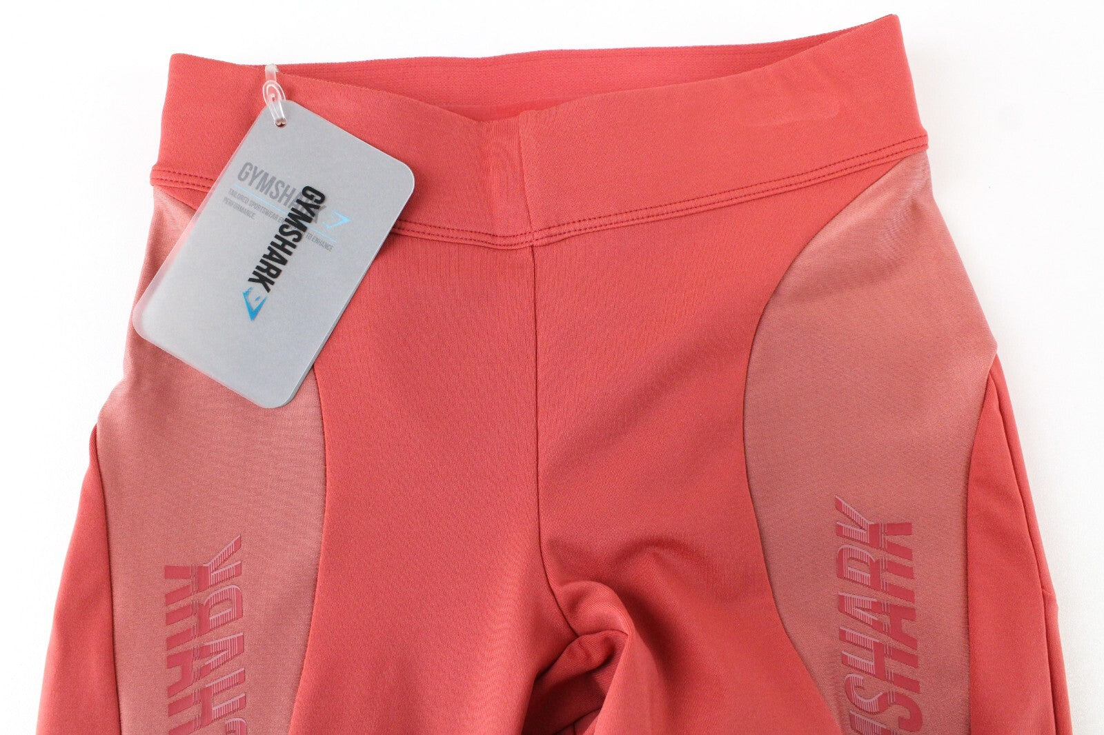 GYMSHARK Turbo Women Leggings XS Orange Stretch Logo Capri Activewear