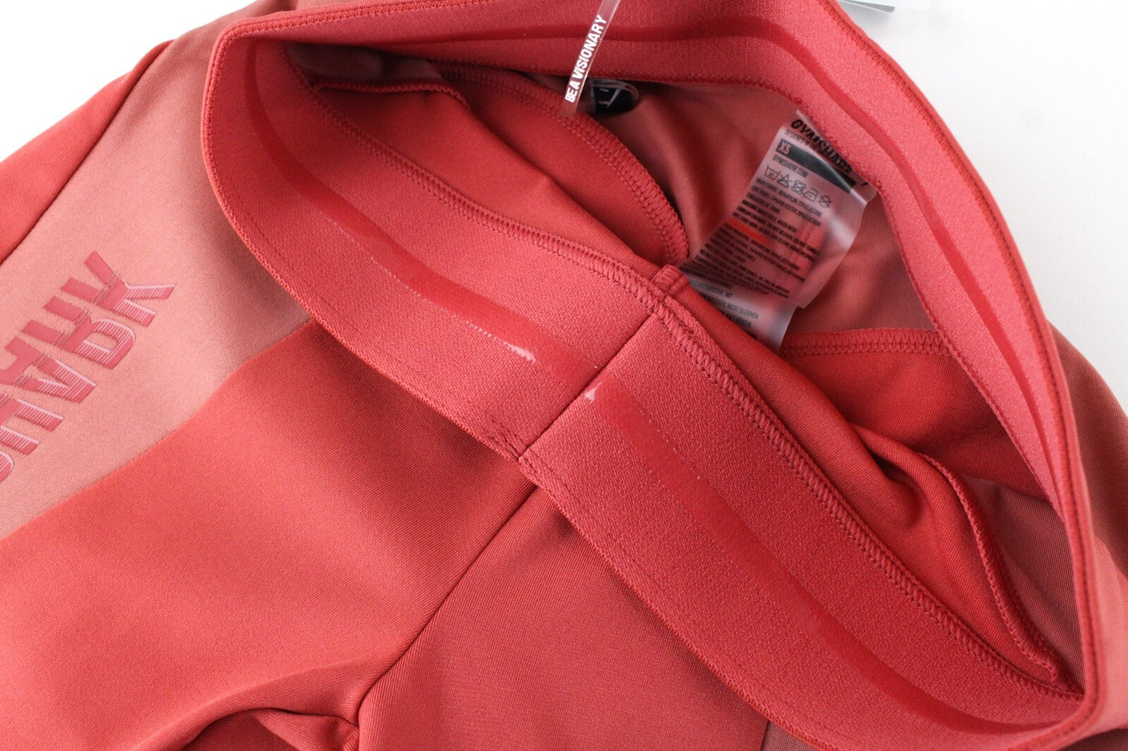 GYMSHARK Turbo Women Leggings XS Orange Stretch Logo Capri Activewear