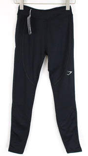 GYMSHARK Winter Running Women Leggings S Black Stretch Logo Activewear