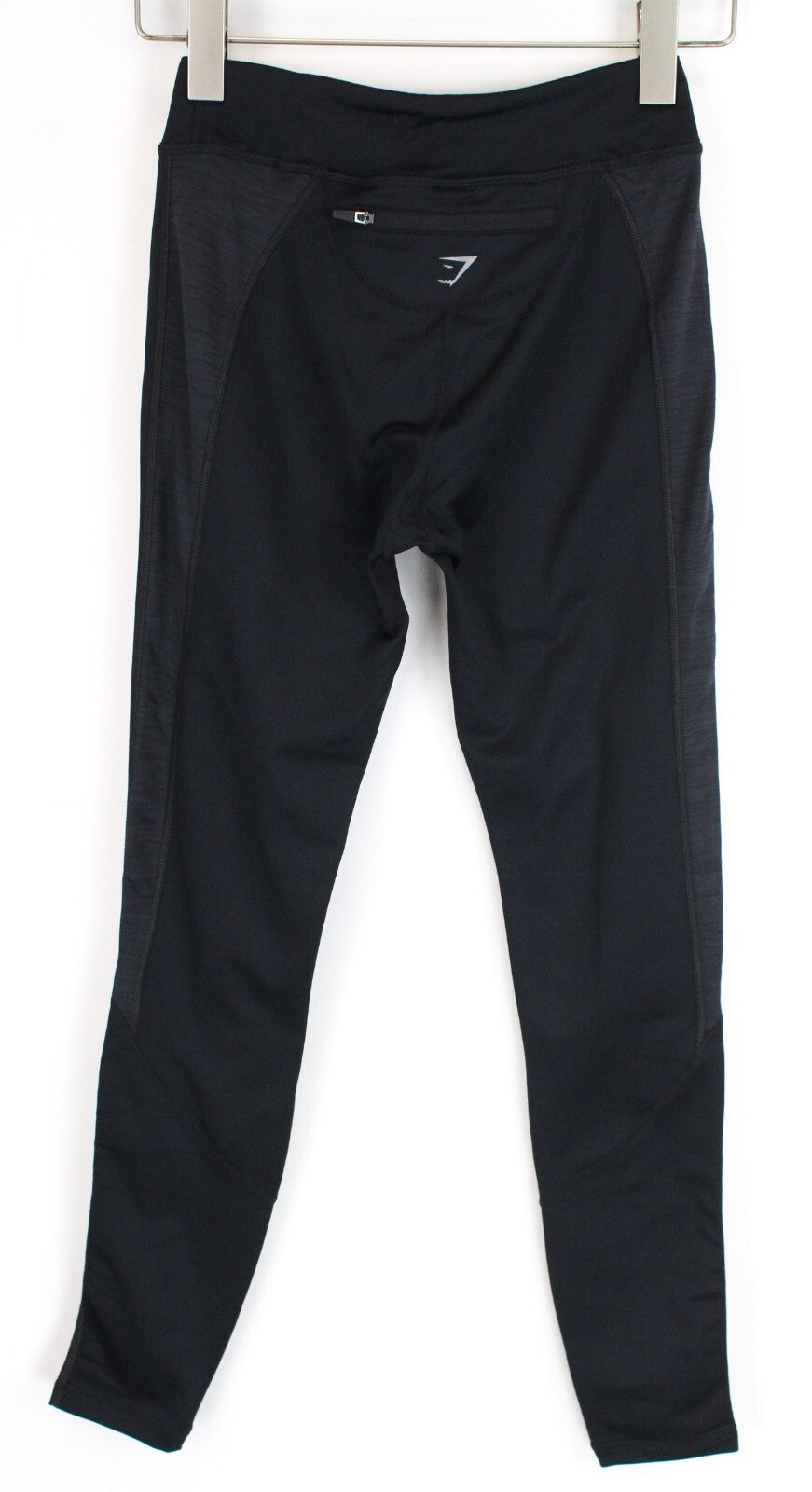 GYMSHARK Winter Running Women Leggings S Black Stretch Logo Activewear