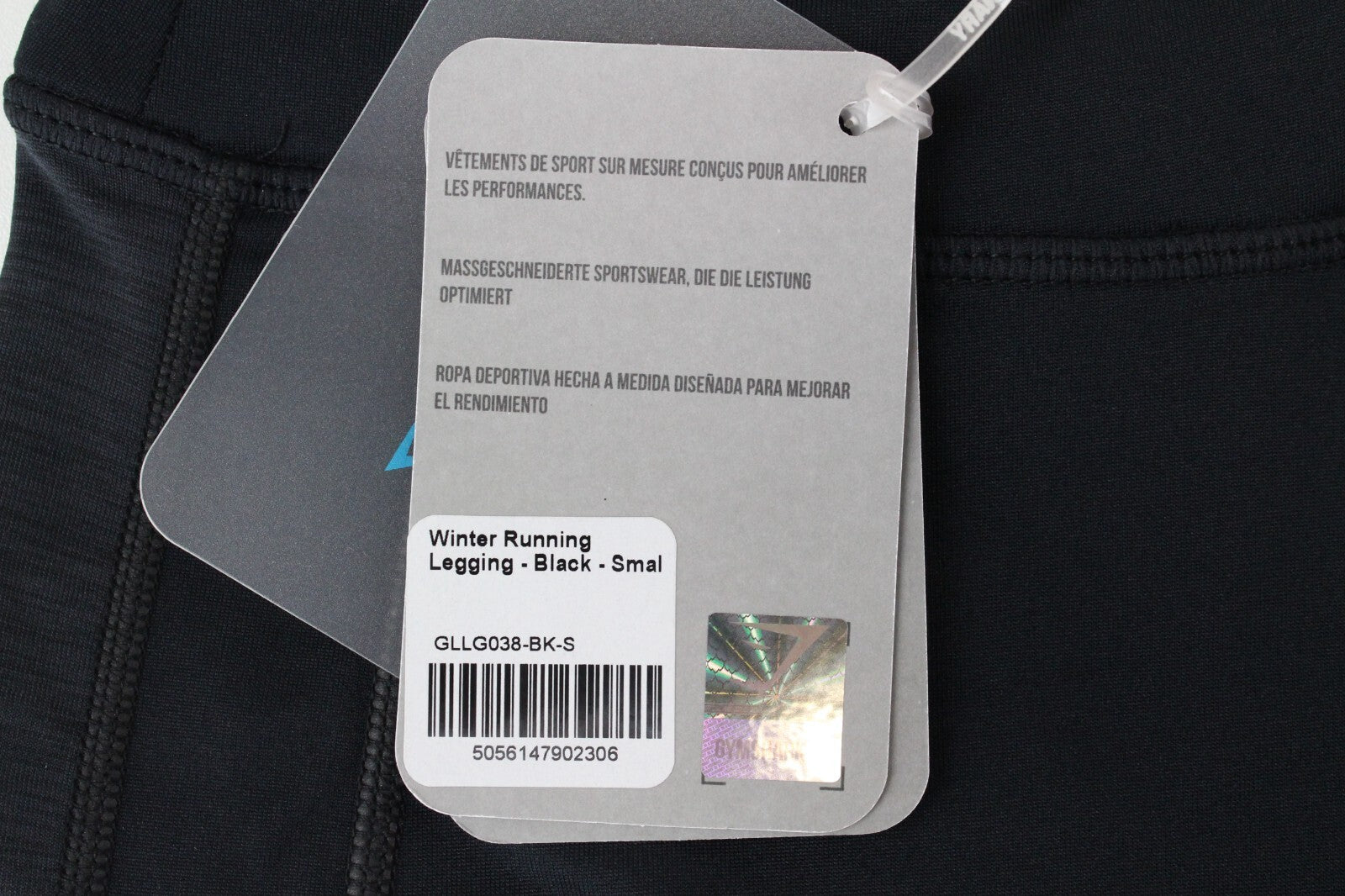 GYMSHARK Winter Running Women Leggings S Black Stretch Logo Activewear