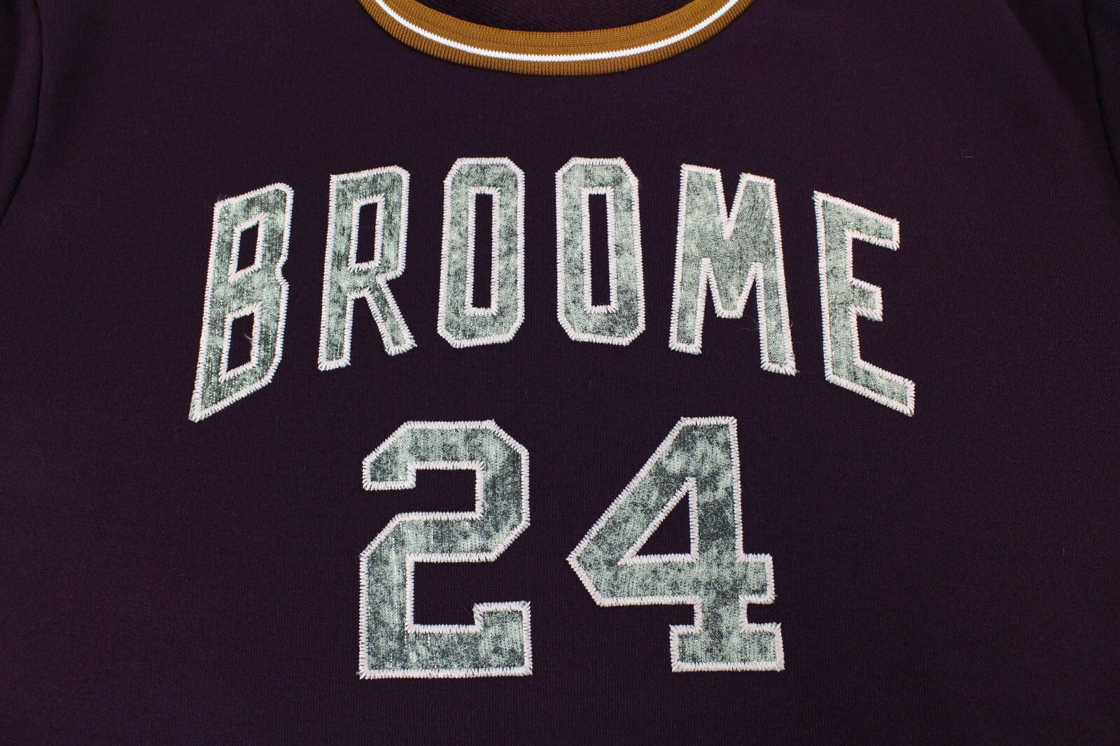 MAISON SCOTCH Women Sweatshirt L Purple Long Sleeve Logo Round Neck Pullover