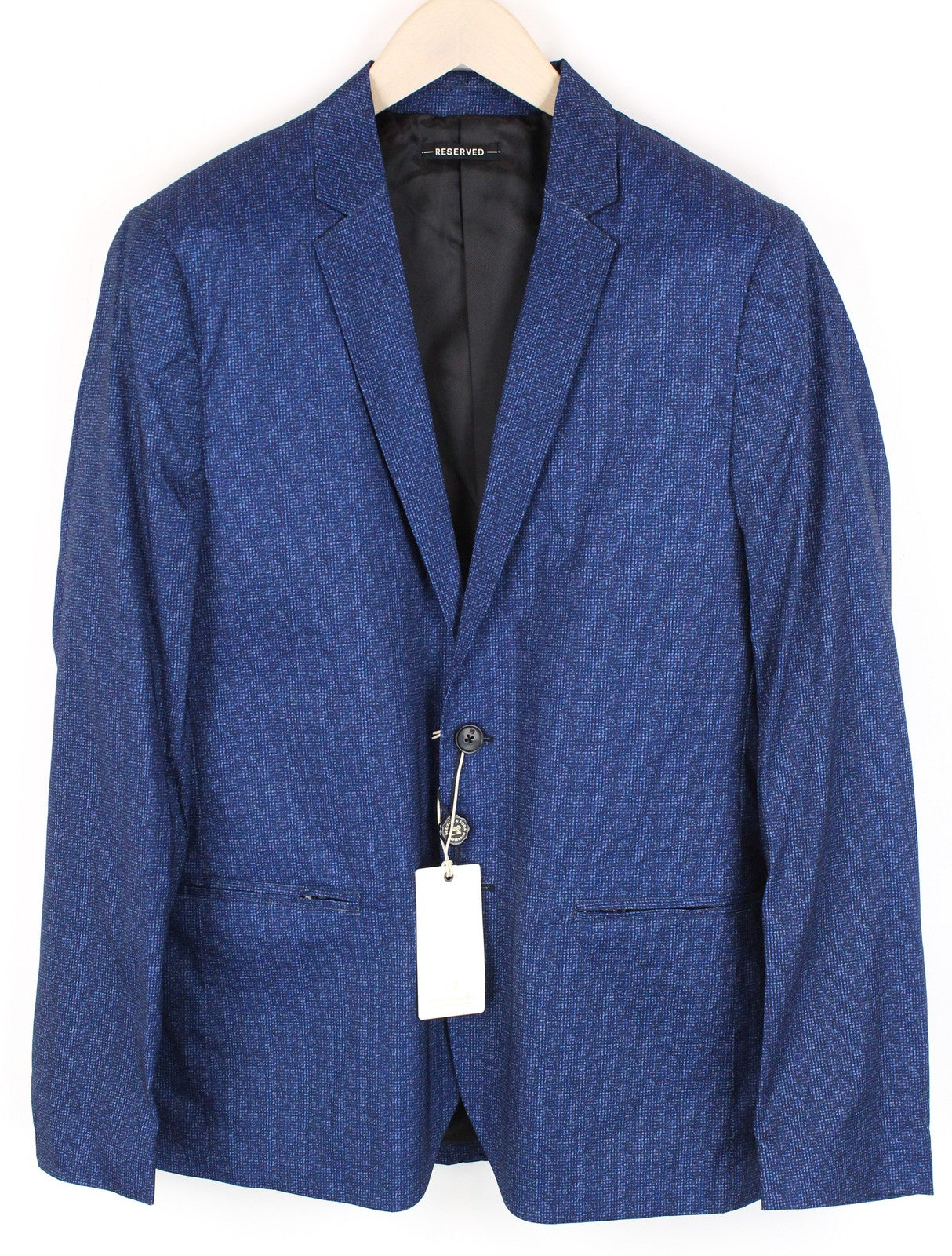 SCOTCH & SODA Ams Couture Men's Blazer L Blue Pattern Unlined Casual