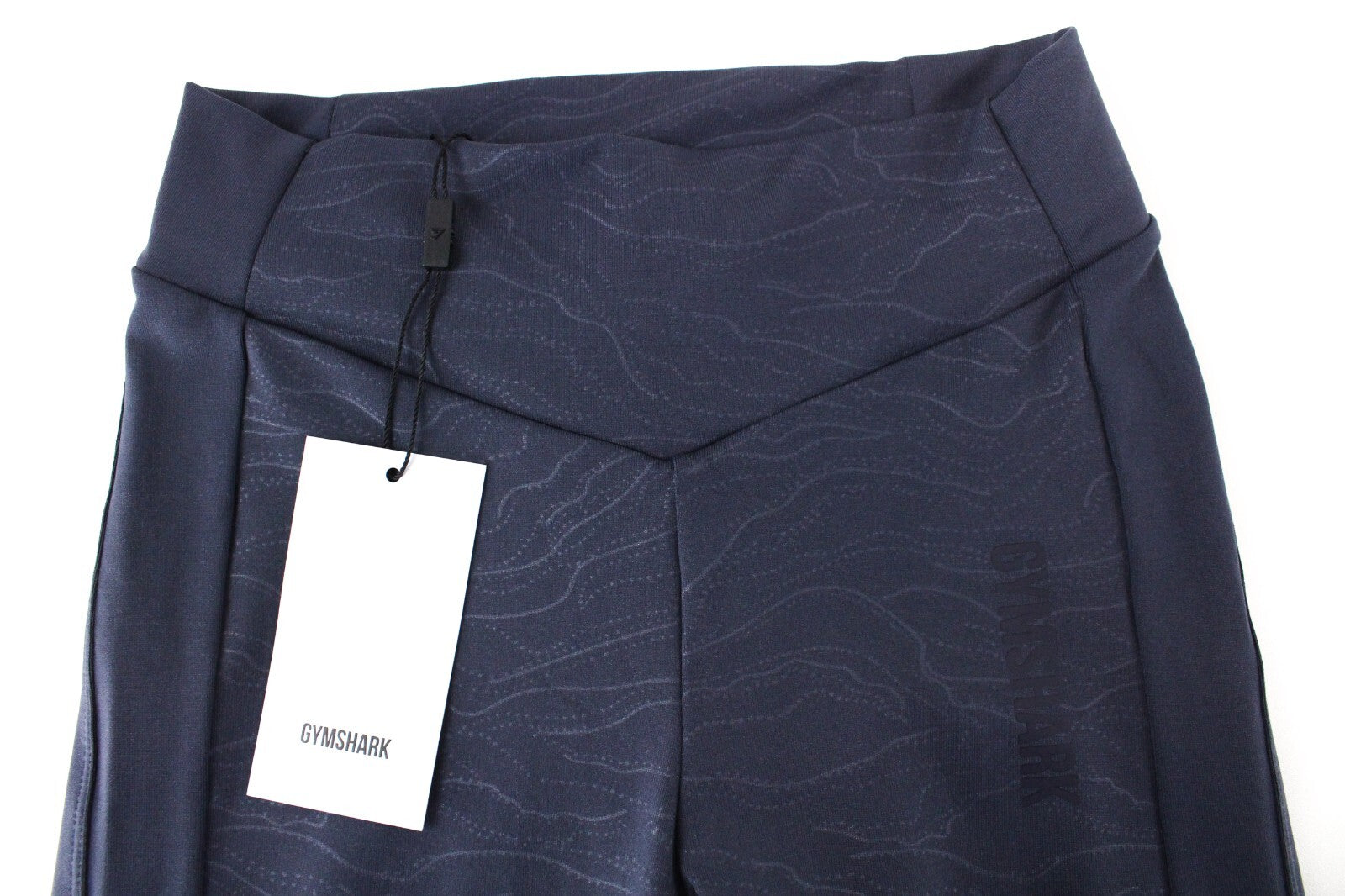 GYMSHARK Lustre Women Leggings S Blue Patterned Stretch Sportswear Activewear