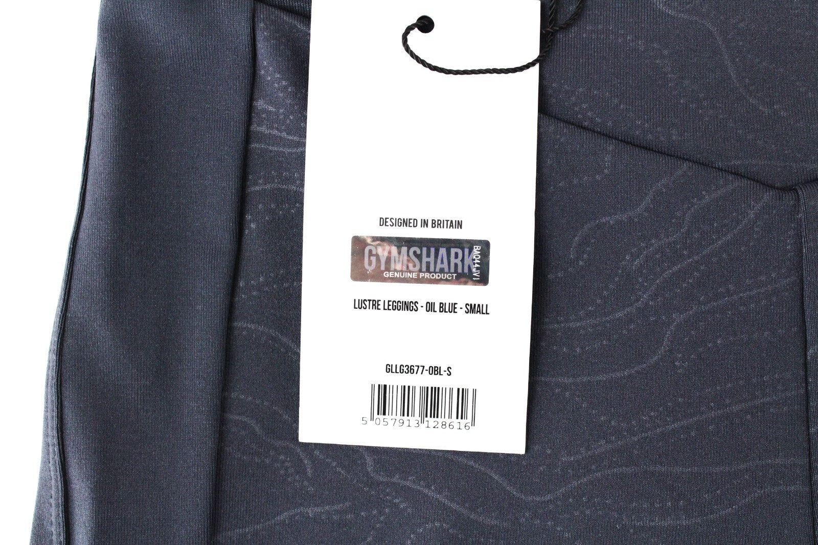 GYMSHARK Lustre Women Leggings S Blue Patterned Stretch Sportswear Activewear