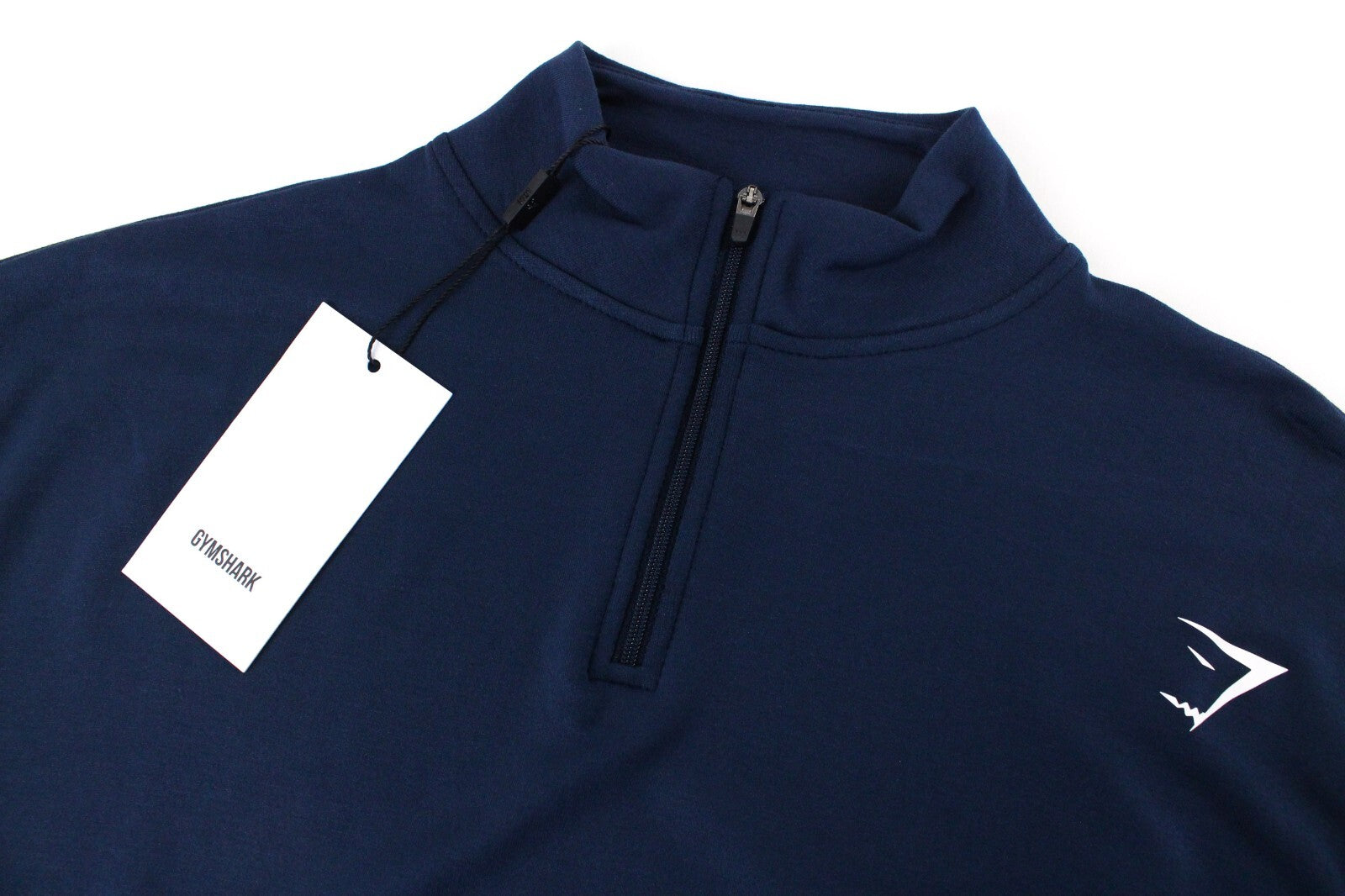 GYMSHARK Pipa Women Sweatshirt XS Navy Long Sleeve Cropped Stretch Zipped