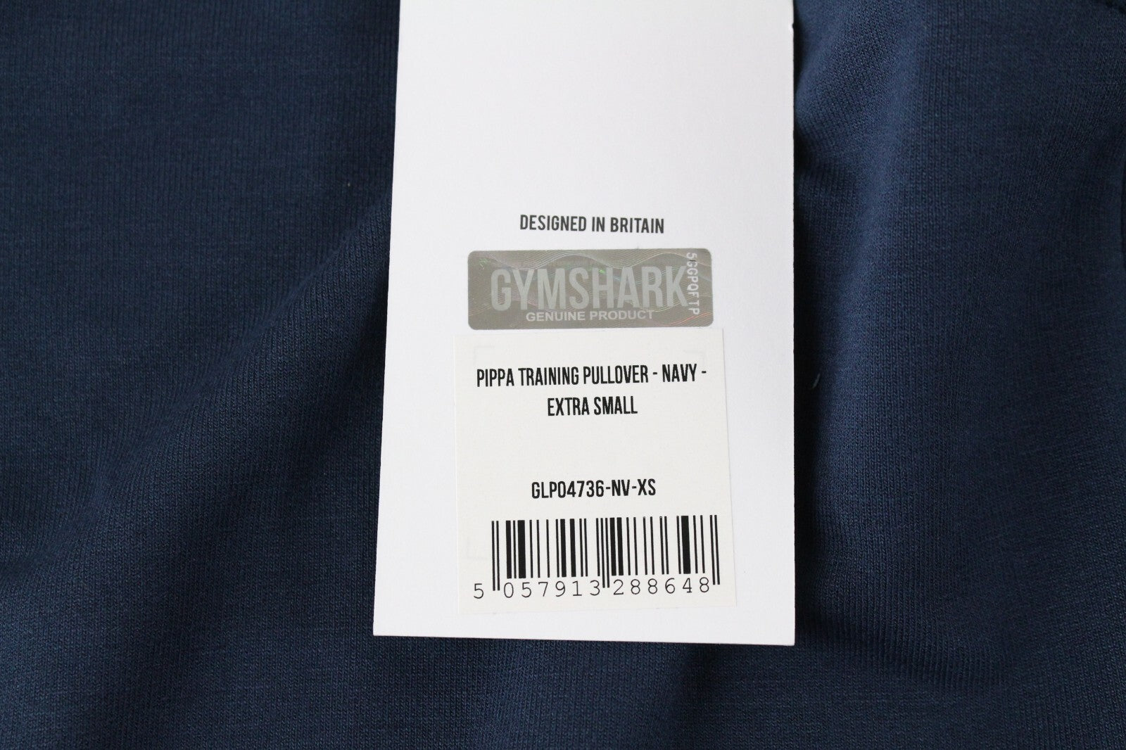 GYMSHARK Pipa Women Sweatshirt XS Navy Long Sleeve Cropped Stretch Zipped