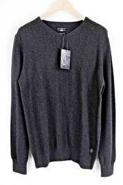 STATE OF ART Men Sweatshirt L Grey Knit Long Sleeve V-Neck Pullover