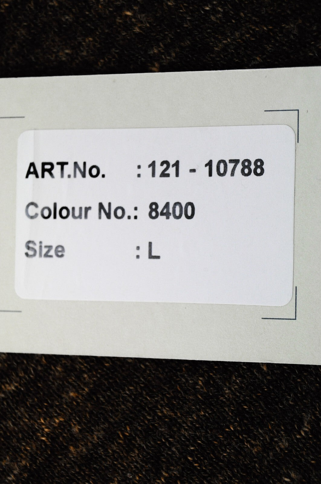 STATE OF ART Men Sweatshirt L Brown Cotton Linen Long Sleeve V-Neck Pullover