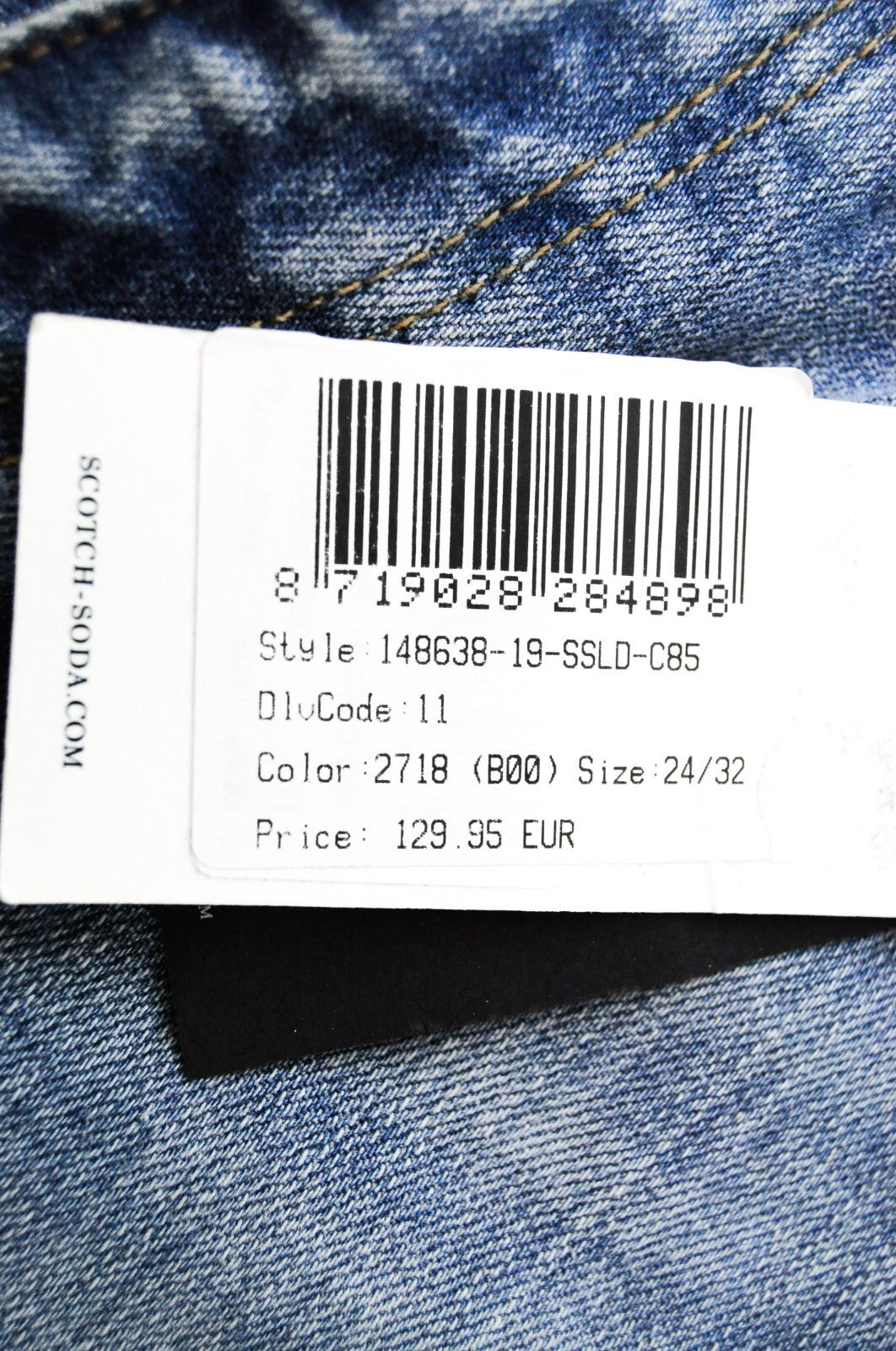 SCOTCH & SODA Ams Blauw Women Jeans W24/L32 Slim Fit Cotton Stretch Blue