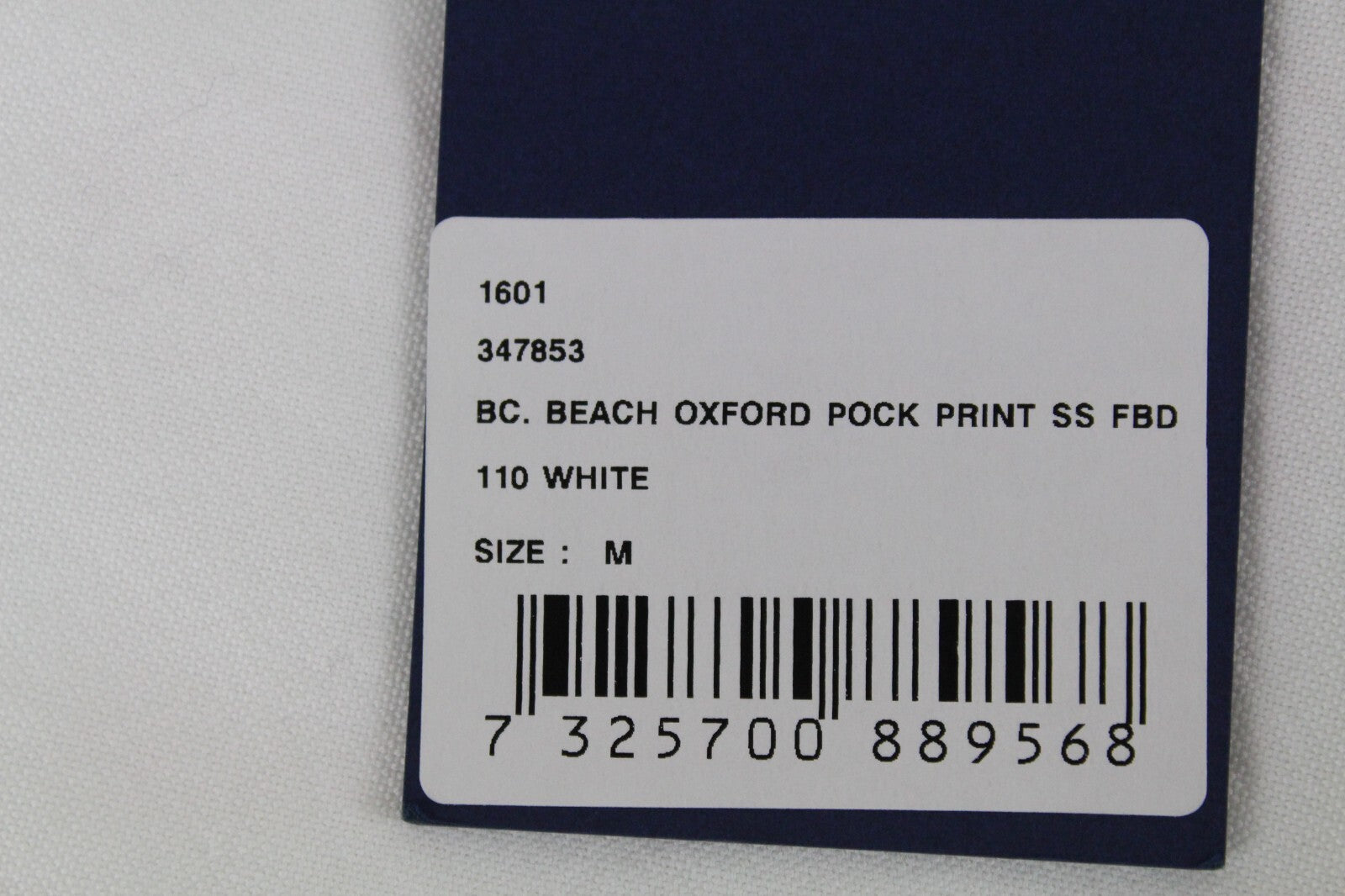 GANT Beach Oxford Men M White Collared Shirt Fitted Pure Cotton Short Sleeve