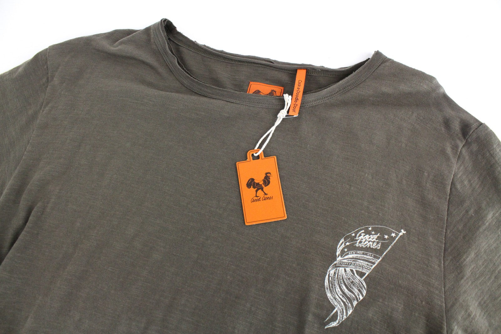 GOOD GENES Men XL T-Shirt Green Cotton Short Sleeve Summer Logo Round Neck