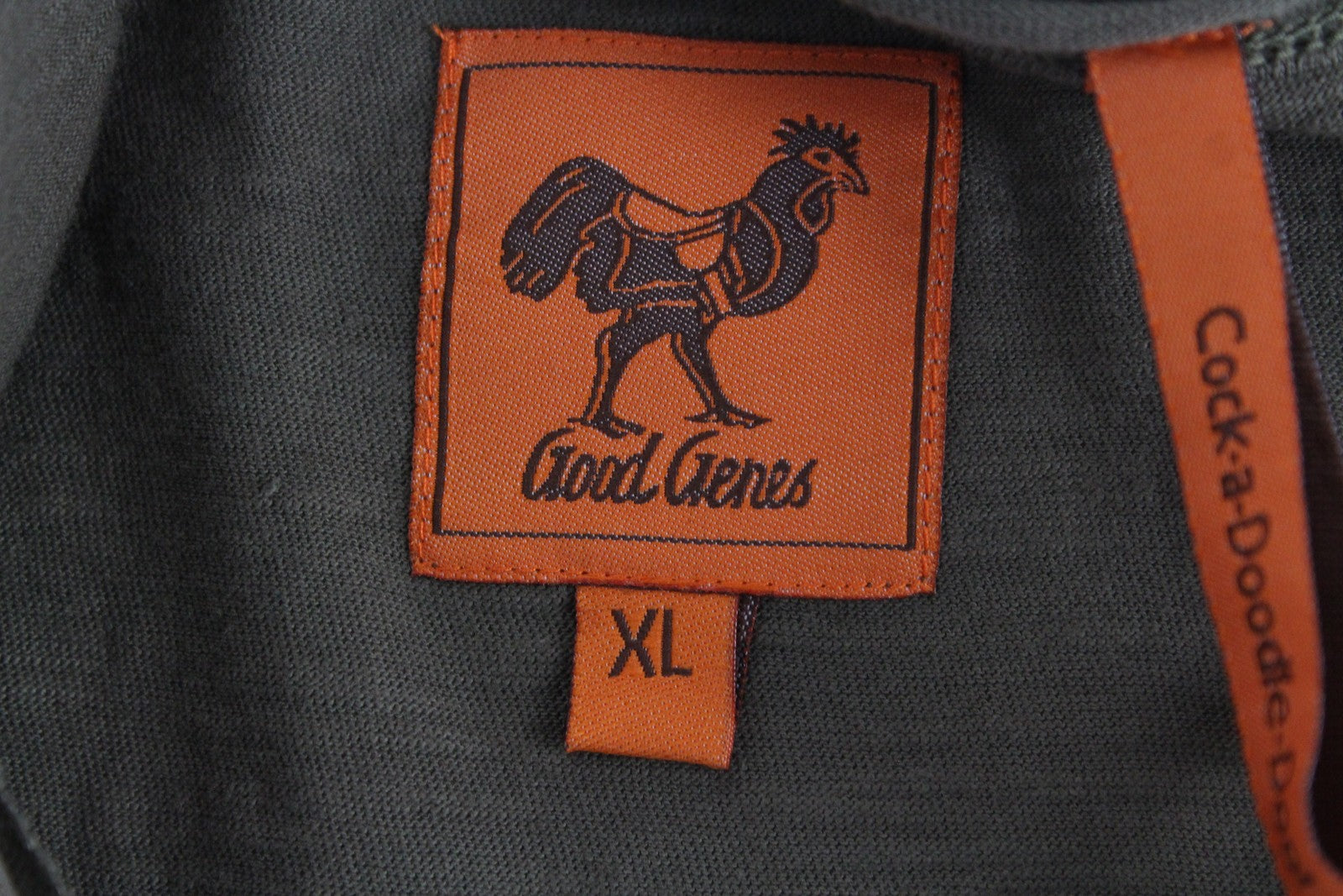 GOOD GENES Men XL T-Shirt Green Cotton Short Sleeve Summer Logo Round Neck