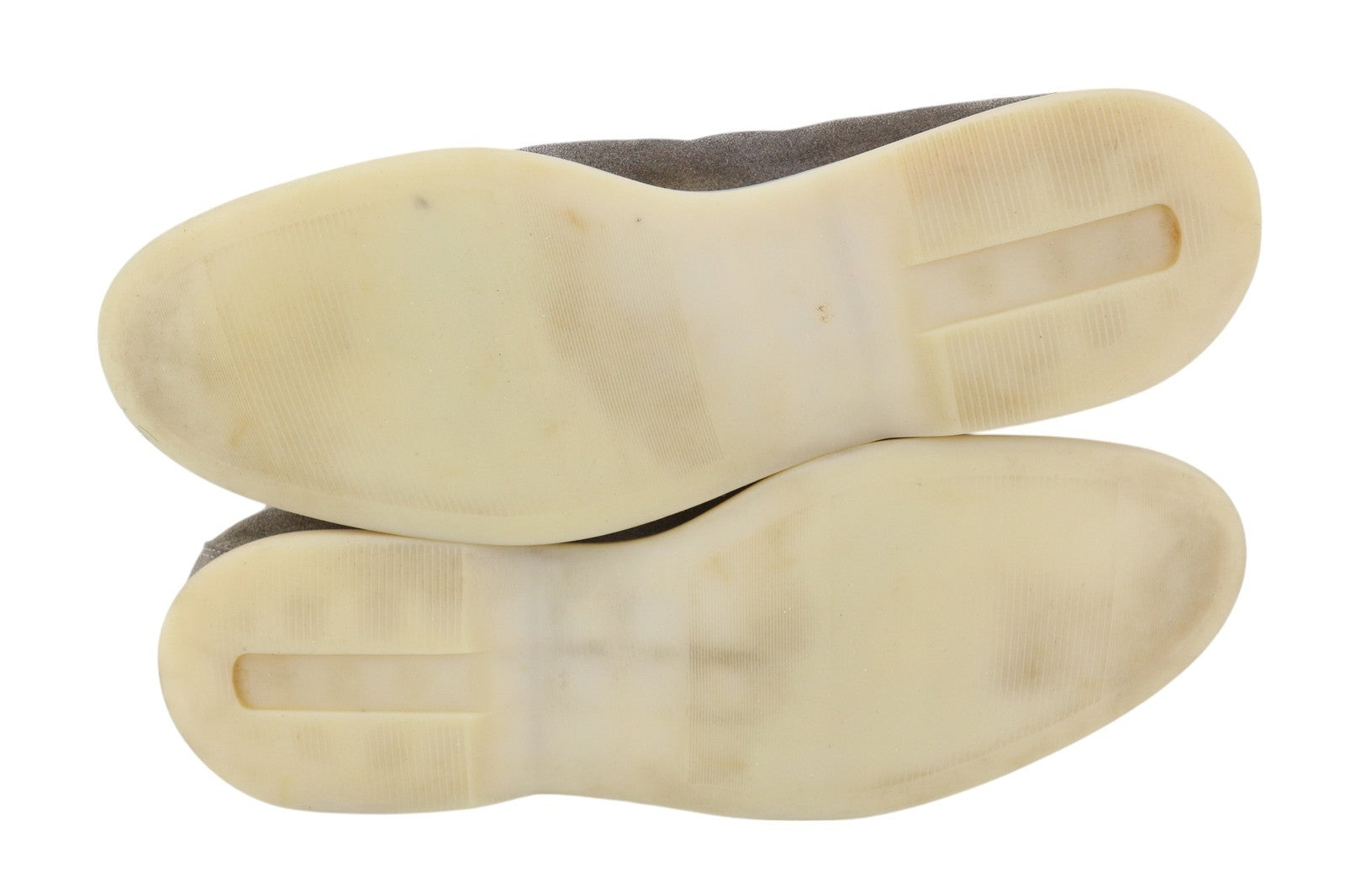 SUITSUPPLY Men Casual Shoes EU44 Grey Suede Leather Almond Toe Slip On Logo