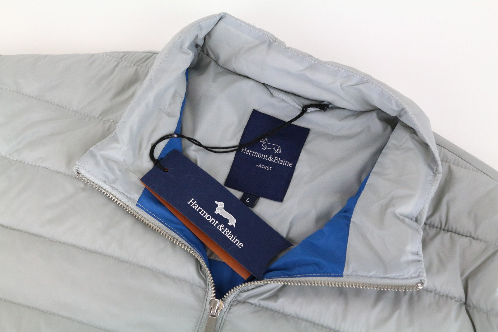 HARMONT & BLAINE L Men's Grey Lightweight Quilted Puffer Jacket Casual