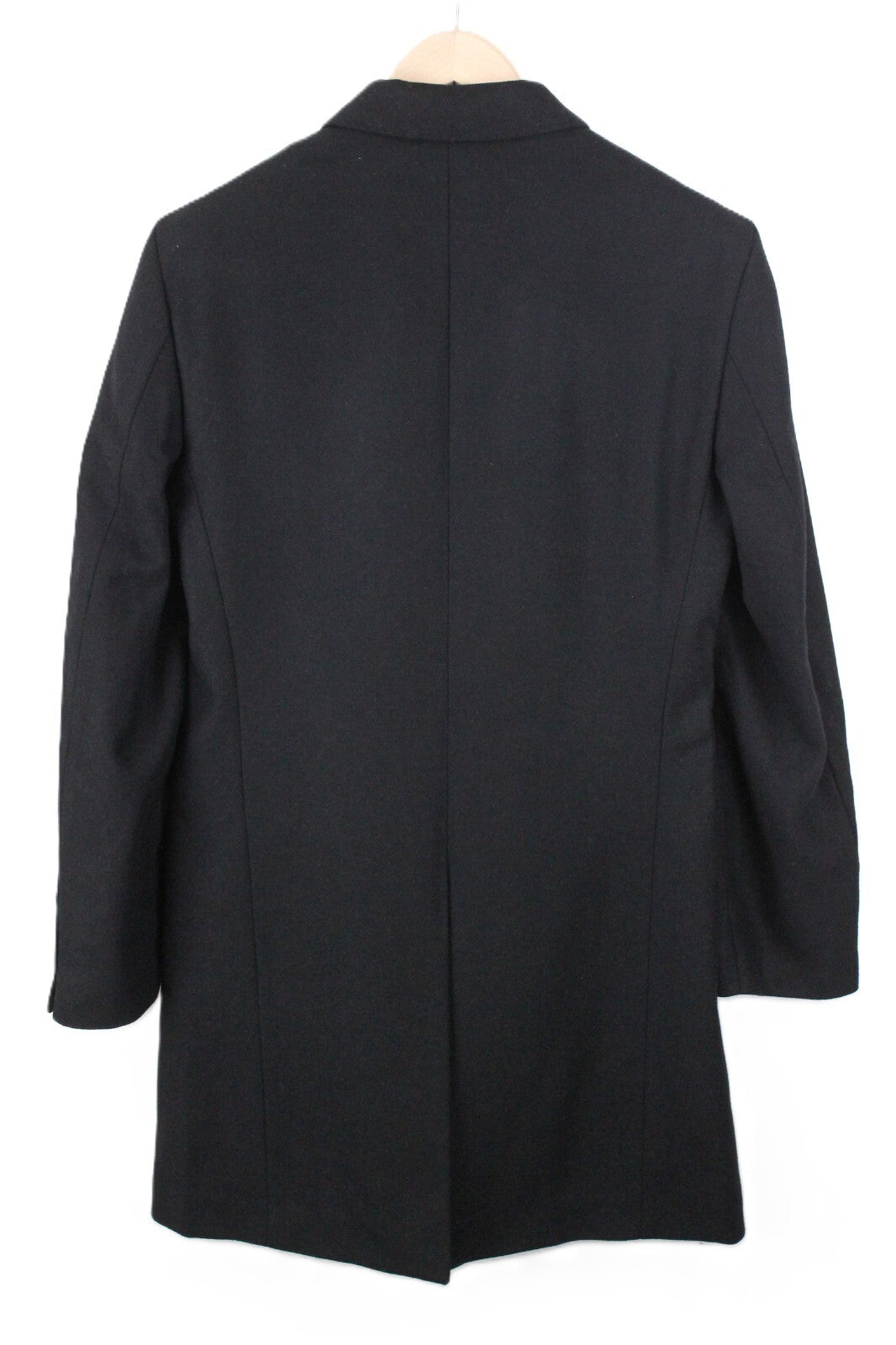 GOOD GENES Men's Coat 52 Black Wool Blend Peak Lapel Single Breasted Lined