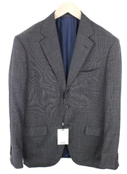 SUITSUPPLY Napoli UK40L Men's Grey Super 110's Wool Slim Fit Blazer