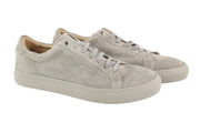 SUITSUPPLY Men Sneakers EU42 Grey Suede Leather Low Top Lace Up Logo Trainers