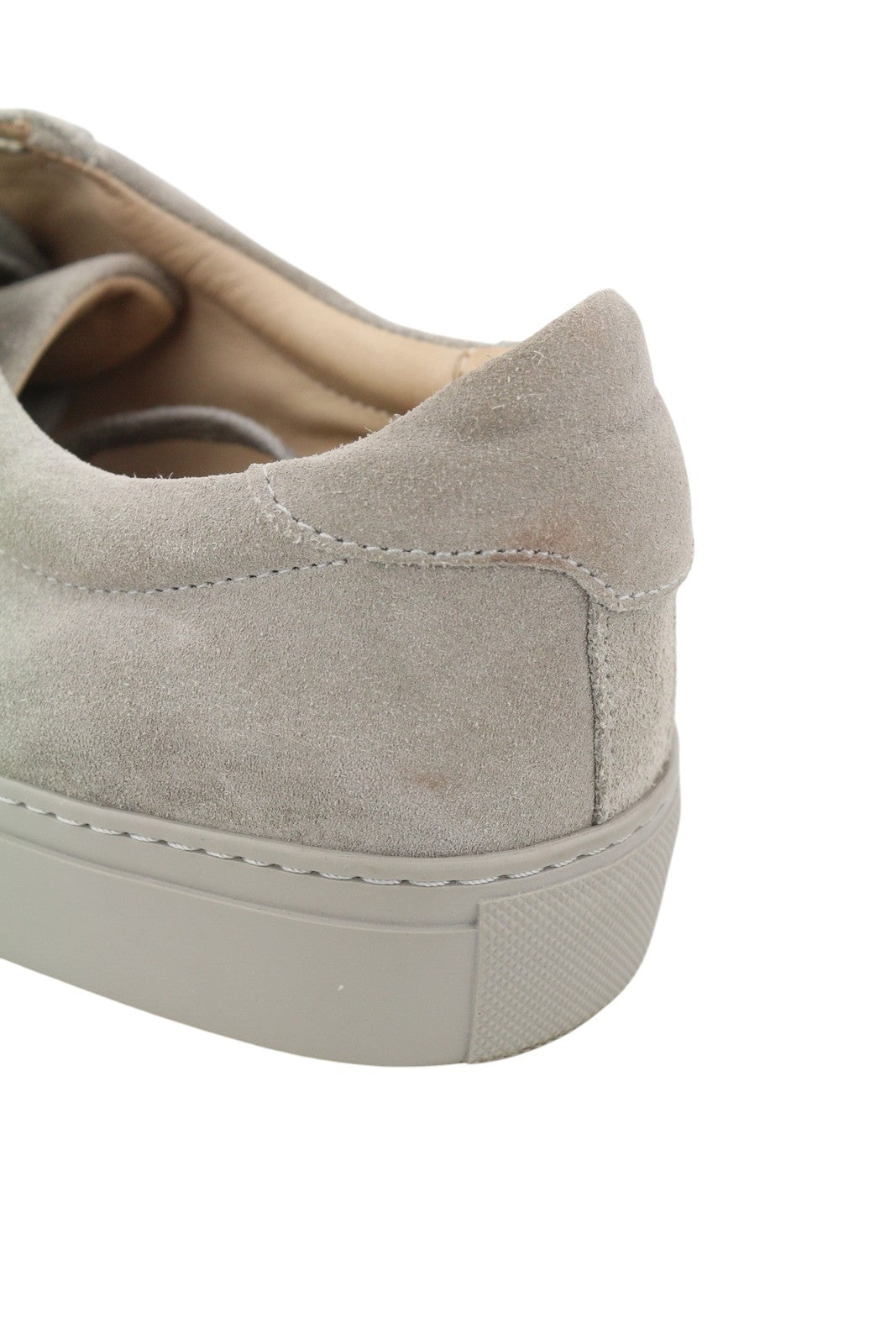 SUITSUPPLY Men Sneakers EU42 Grey Suede Leather Low Top Lace Up Logo Trainers