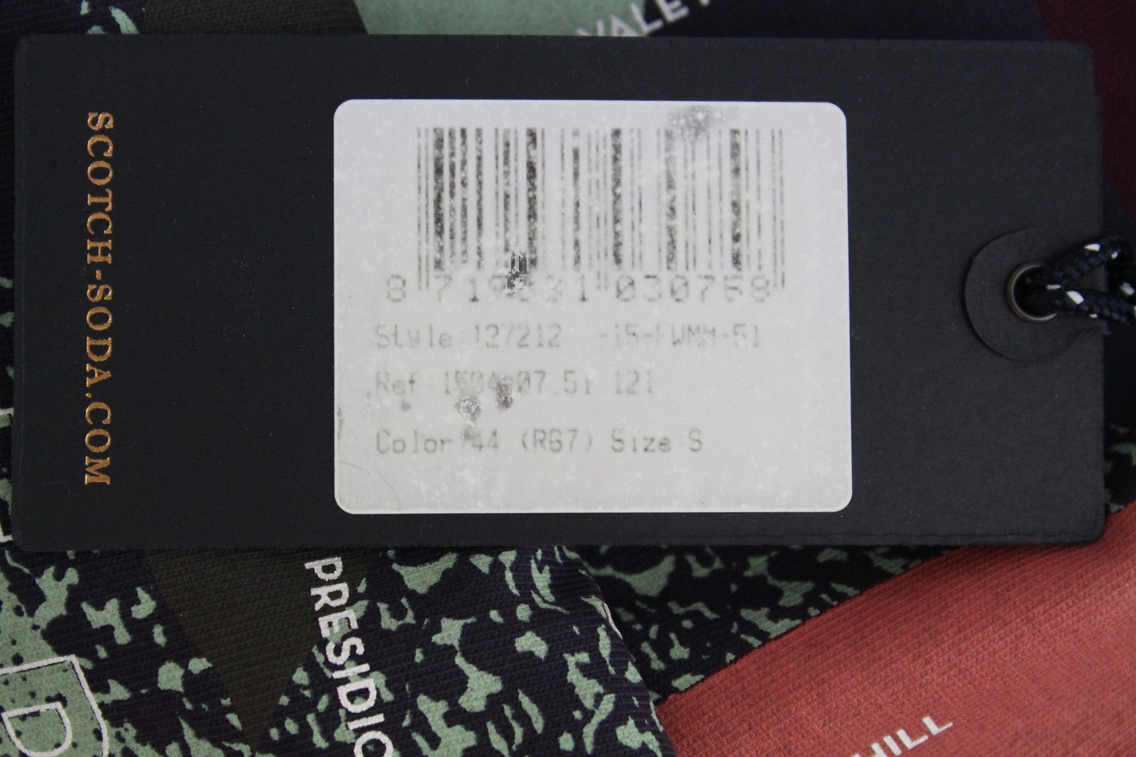 SCOTCH & SODA S Dark Red Cotton T-Shirt Men's Short Sleeve Ams Couture