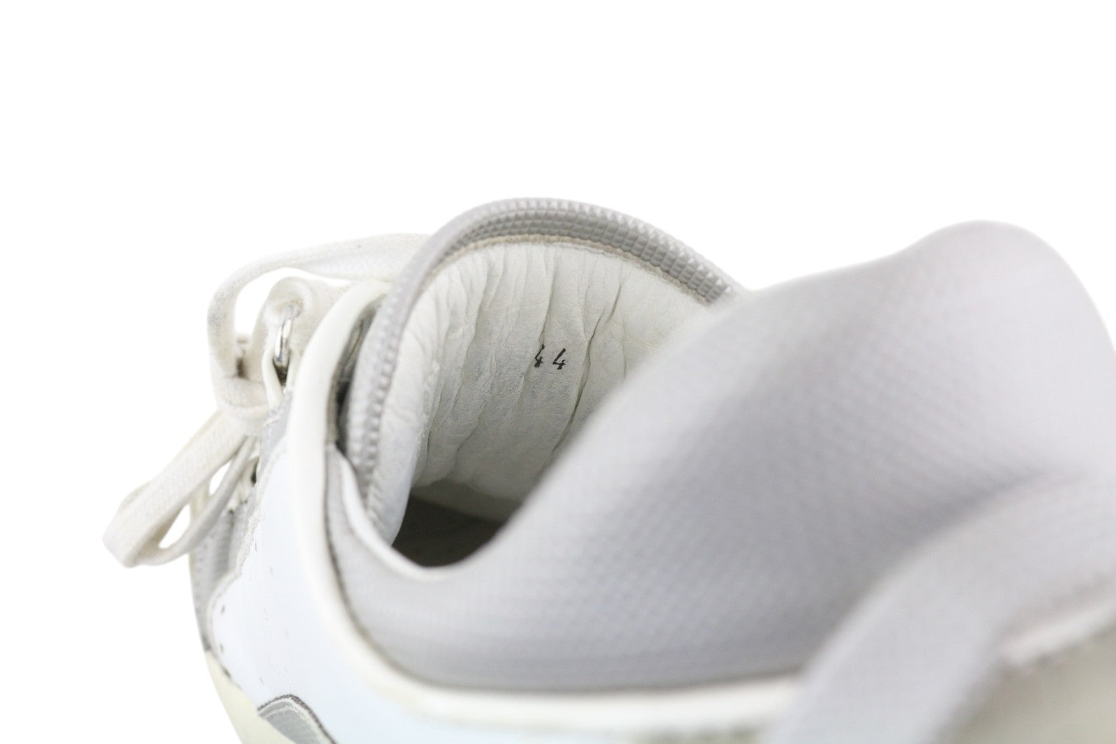 DSQUARED2 Men Sneakers EU44 White Leather Low Top Almond Toe Vintage 1964