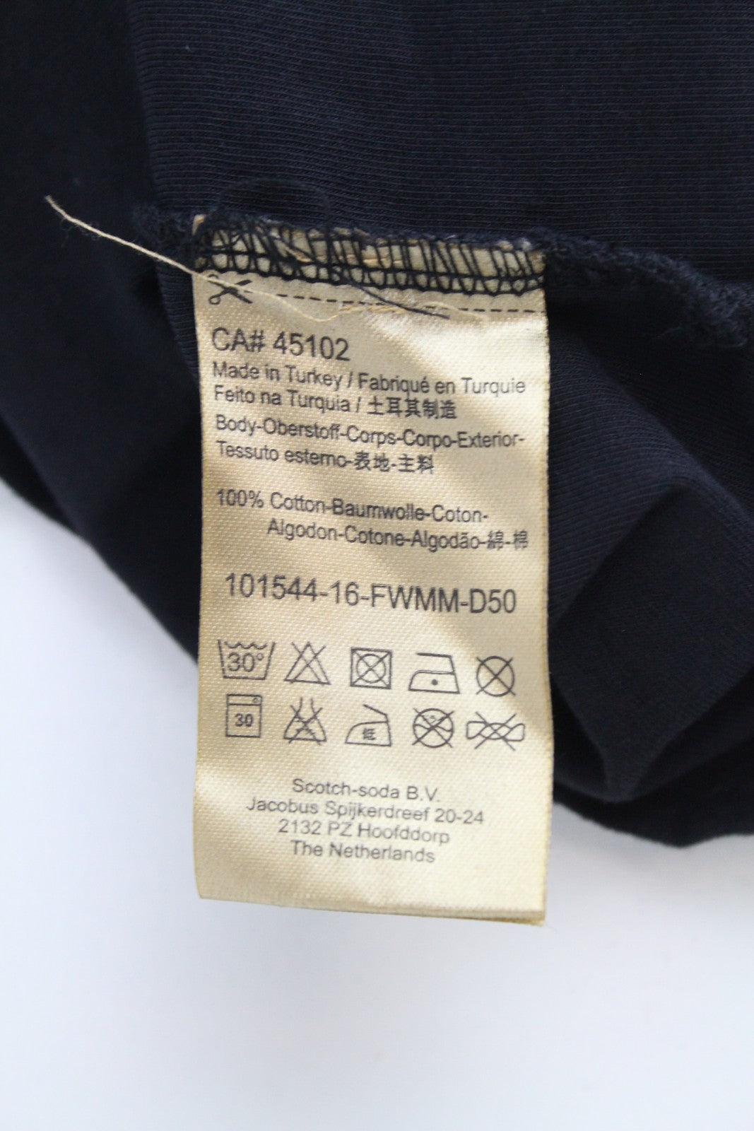 SCOTCH & SODA M Black Long Sleeve Tee Pullover Cotton Men's Ams Couture