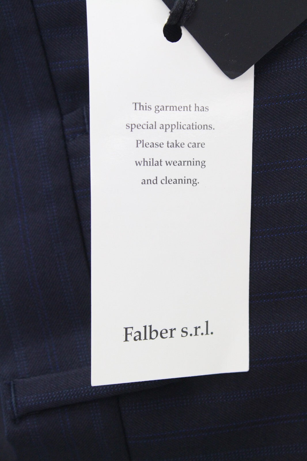 JOHN RICHMOND UK16 Navy Wool Trousers Striped Pleated Classic Fit Men's