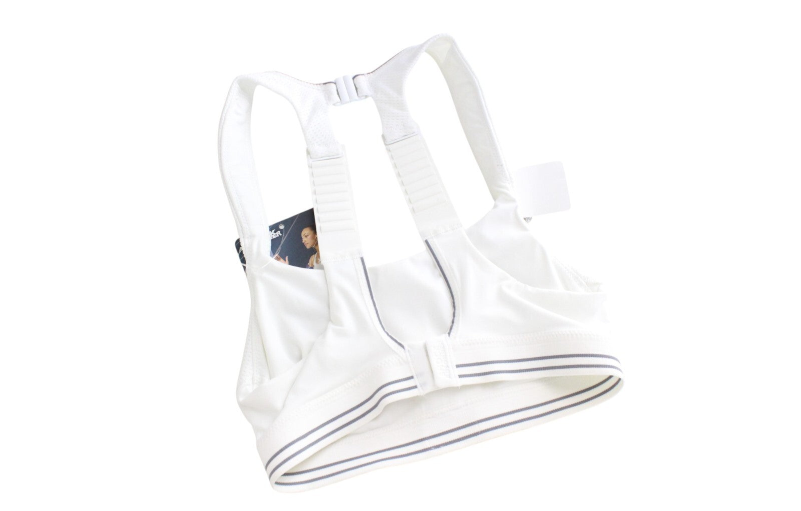 SHOCK ABSORBER White Run Bra UK32A Adjustable Straps Support Stretch Sports