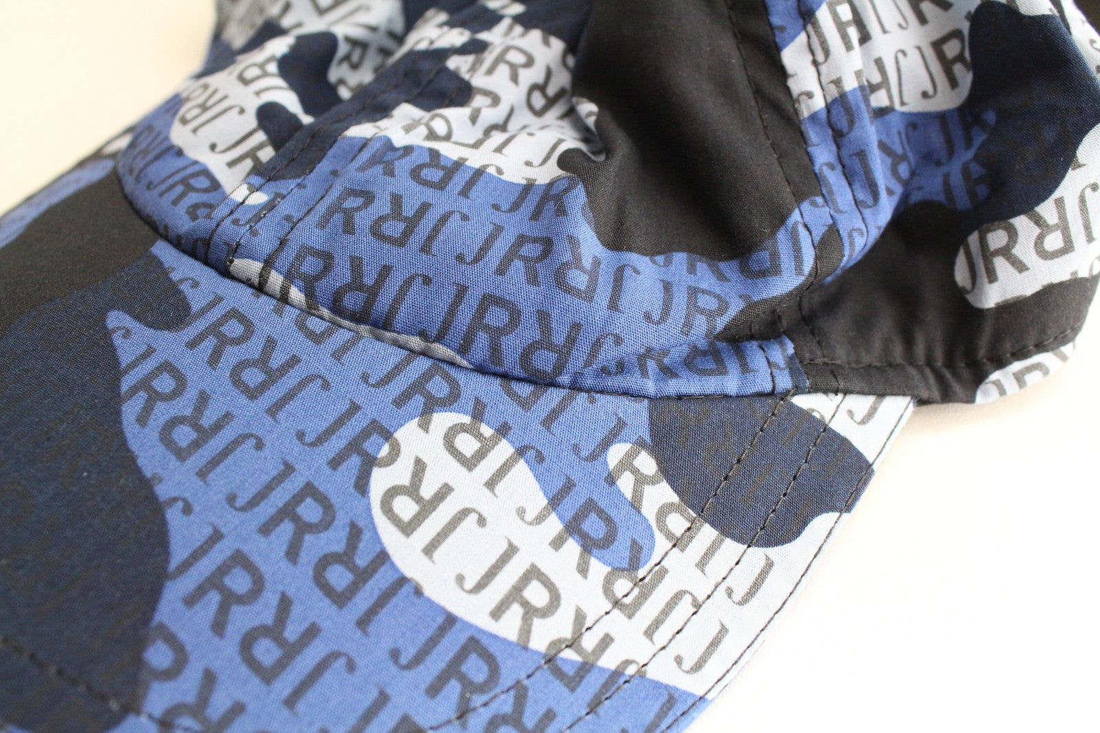 JOHN RICHMOND Men's Blue Logo Cotton Cap S Camouflage Look Military Style