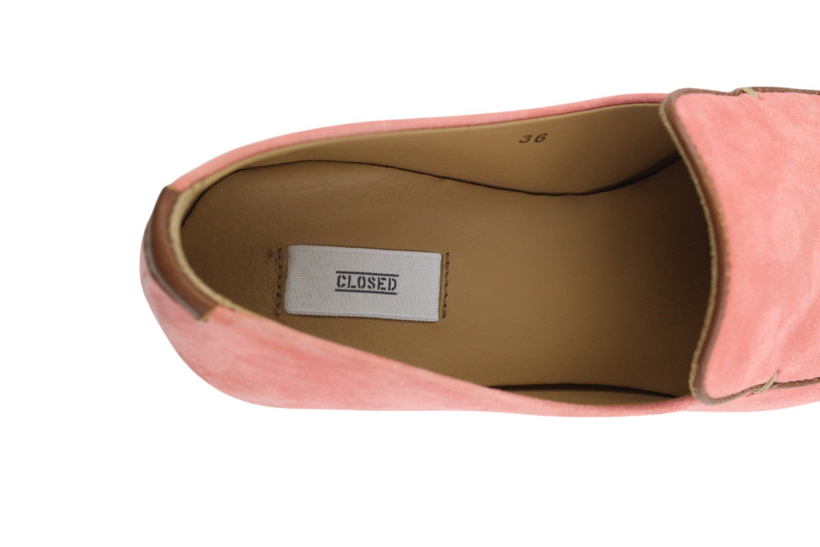 CLOSED Women Shoes EU36 Light Pink Suede Leather Almond Toe Slip On Loafers