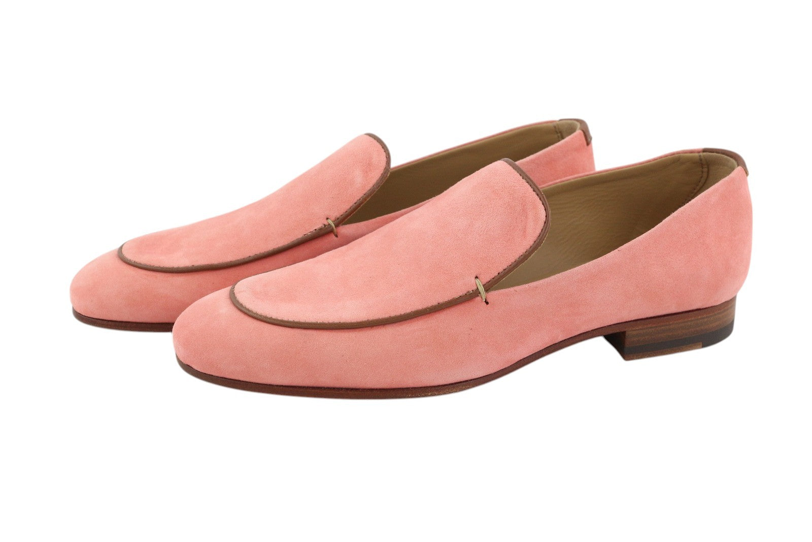 CLOSED Women Shoes EU37 Light Pink Suede Leather Almond Toe Slip On Loafers