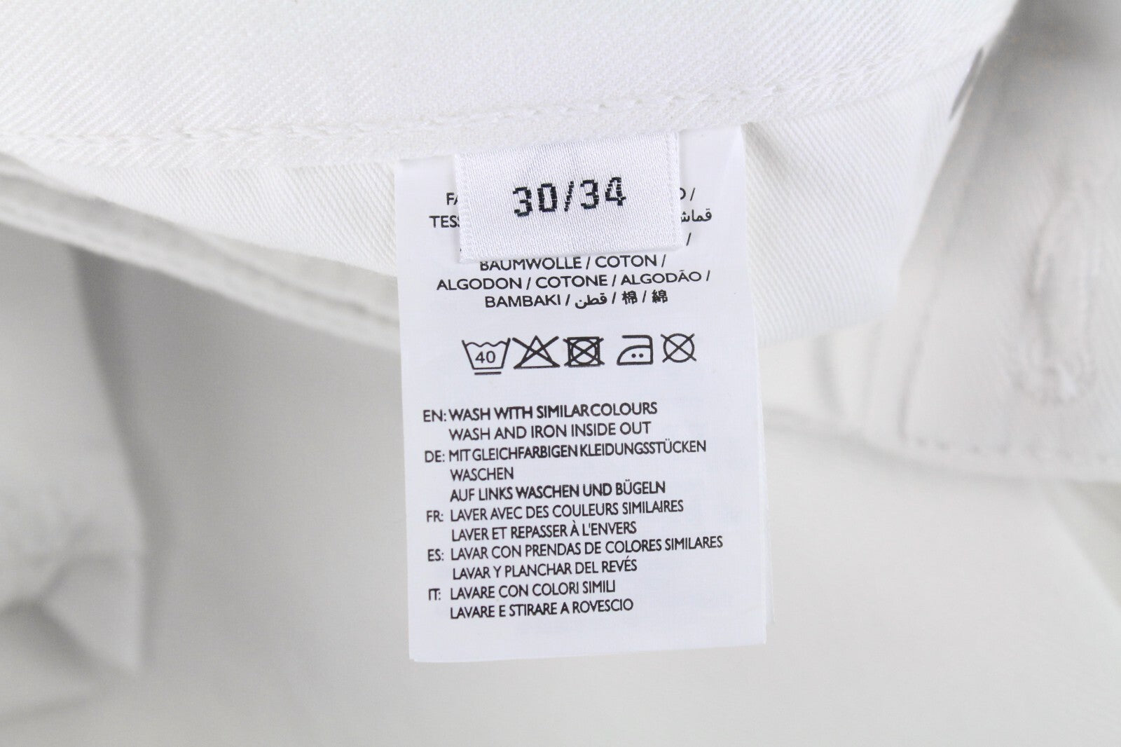 GANT Womens Jeans W30/L34 Ripped Off-White Straight  Cotton Slacker Pants