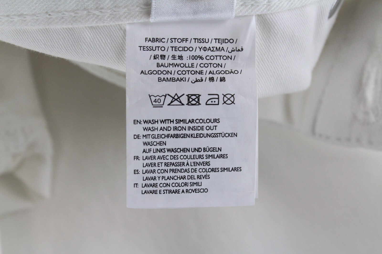 GANT Womens Jeans W30/L34 Ripped Off-White Straight  Cotton Slacker Pants