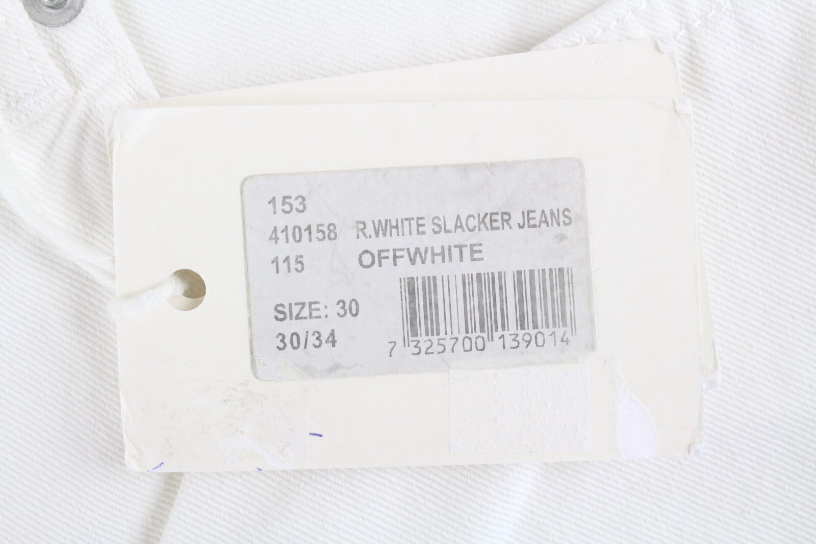 GANT Womens Jeans W30/L34 Ripped Off-White Straight  Cotton Slacker Pants