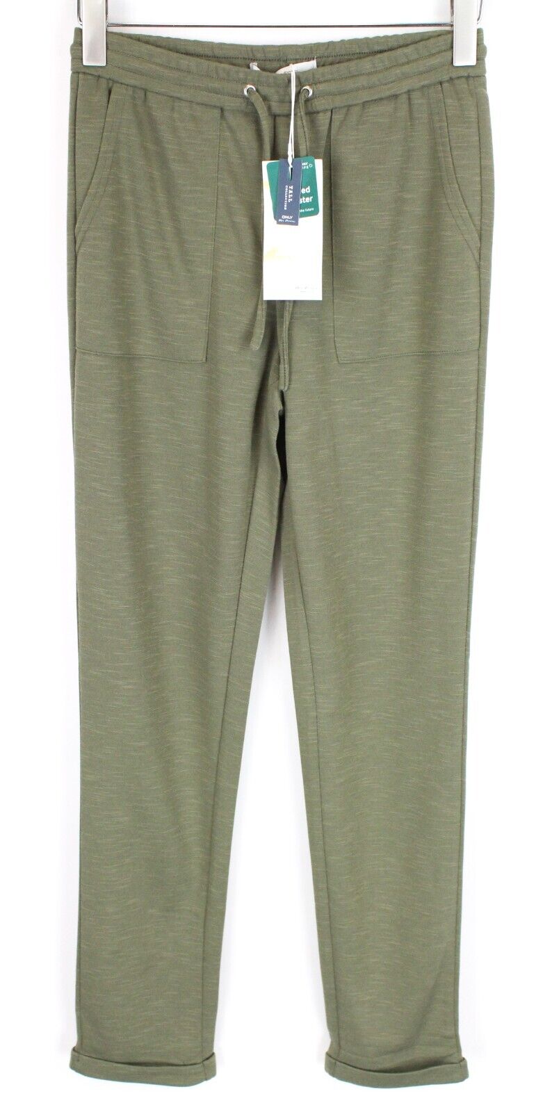 ONLY Womens Trousers S Green Polyester Recycled Tall Sweatpants