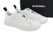 DIESEL S-Clever Low W Women Sneakers EU38 White Cow Leather Almond Toe RRP€120