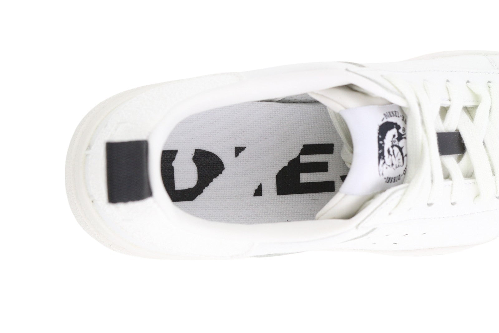 DIESEL S-Clever Low W Women Sneakers EU38 White Cow Leather Almond Toe RRP€120