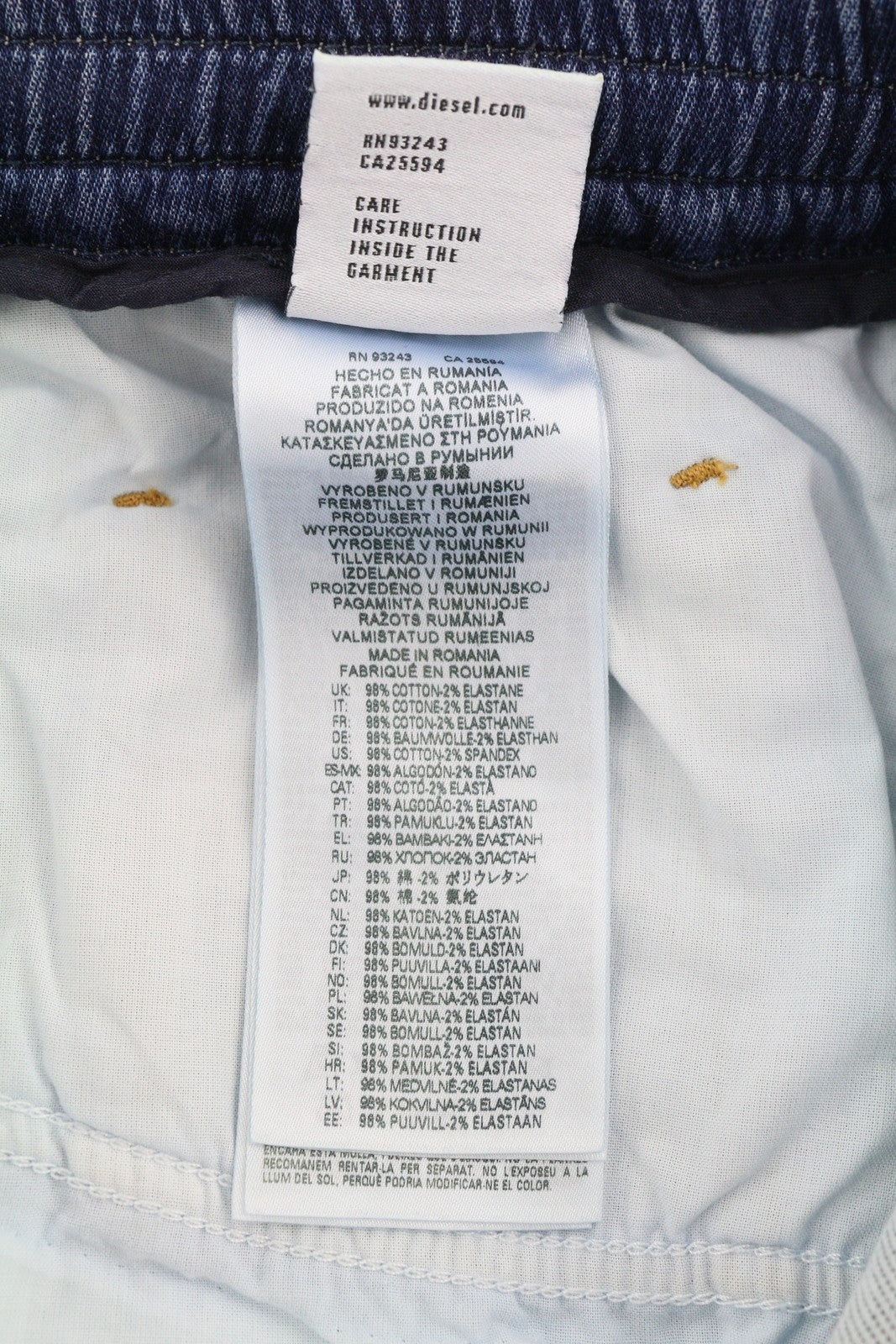 DIESEL 2030 D-Krooley Jogg 068HY Men Jeans W40 Drawstring Waist Blue RRP€295