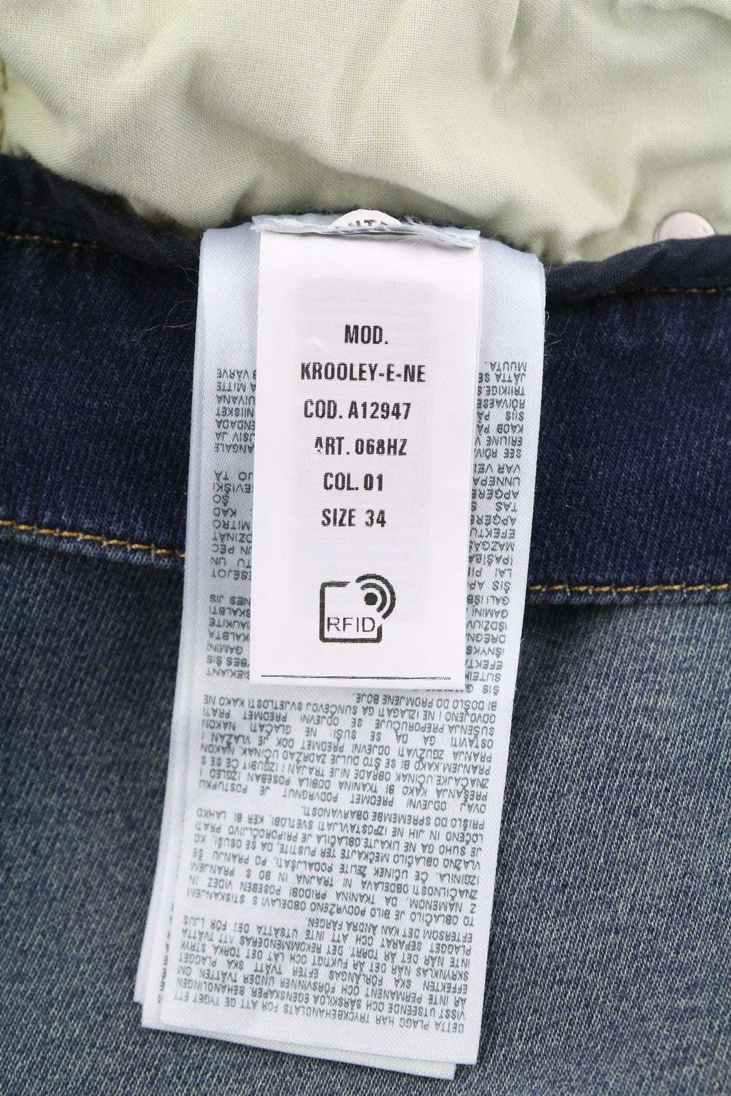 DIESEL Krooley-E-Ne 068HZ Men Jeans W34 Jogg Drawstring Waist Washed Blue RRP295