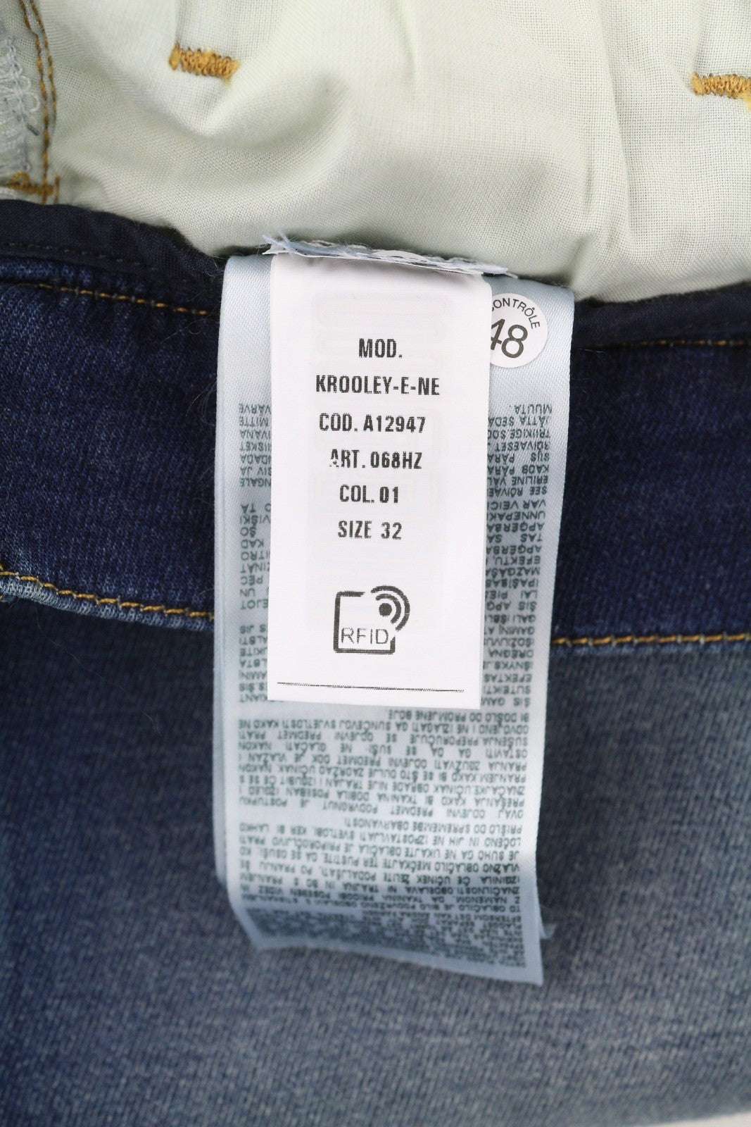 DIESEL Krooley-E-Ne 068HZ Men Jeans W32 Jogg Drawstring Waist Washed Blue RRP295