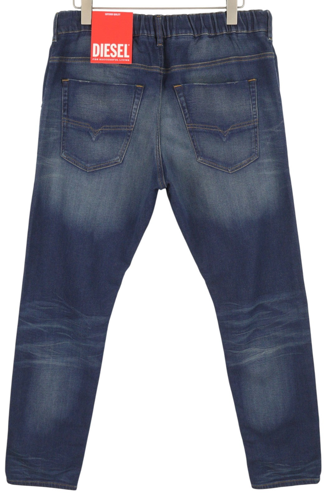DIESEL Krooley-E-Ne 068HZ Men Jeans W32 Jogg Drawstring Waist Washed Blue RRP295