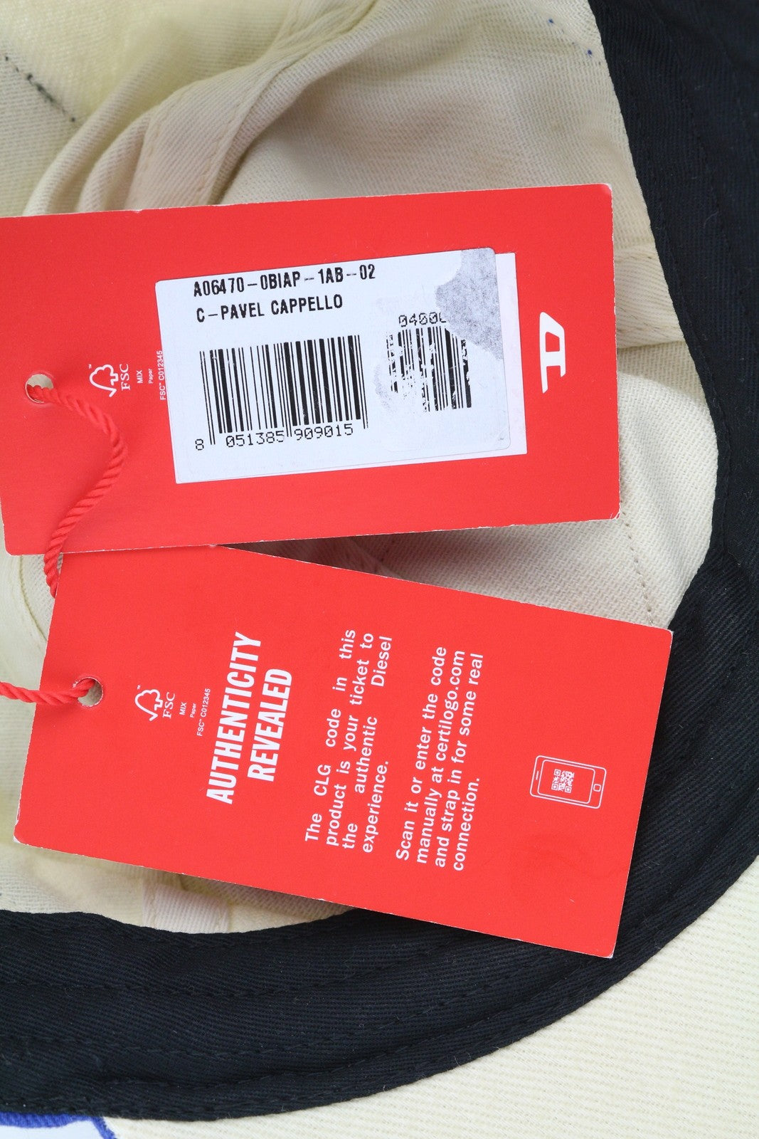 DIESEL C-Pavel Men Cap 2 Baseball Cotton Power Station Embroidered RRP€100