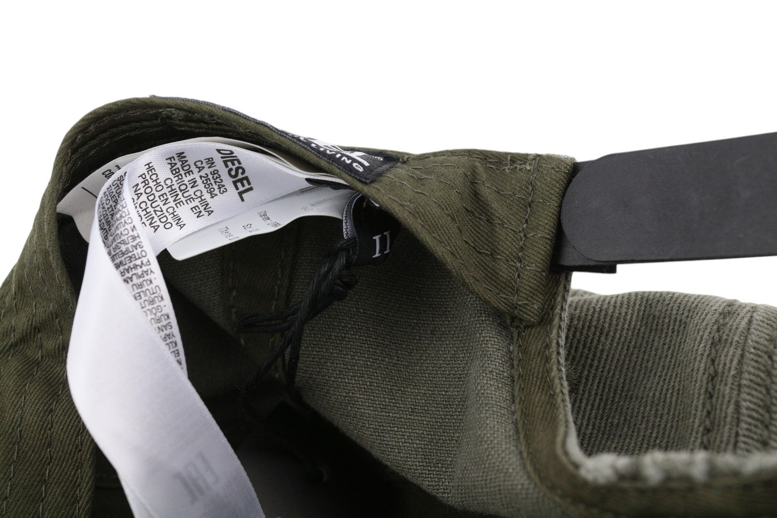 DIESEL C-Stone Men Cap 2 Baseball D-Rill Usion Embroidered Khaki Cotton RRP€70