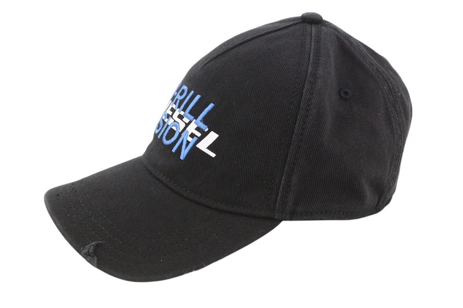 DIESEL C-Stone Men Cap 2 Baseball D-Rill Usion Embroidered Black Cotton RRP€70