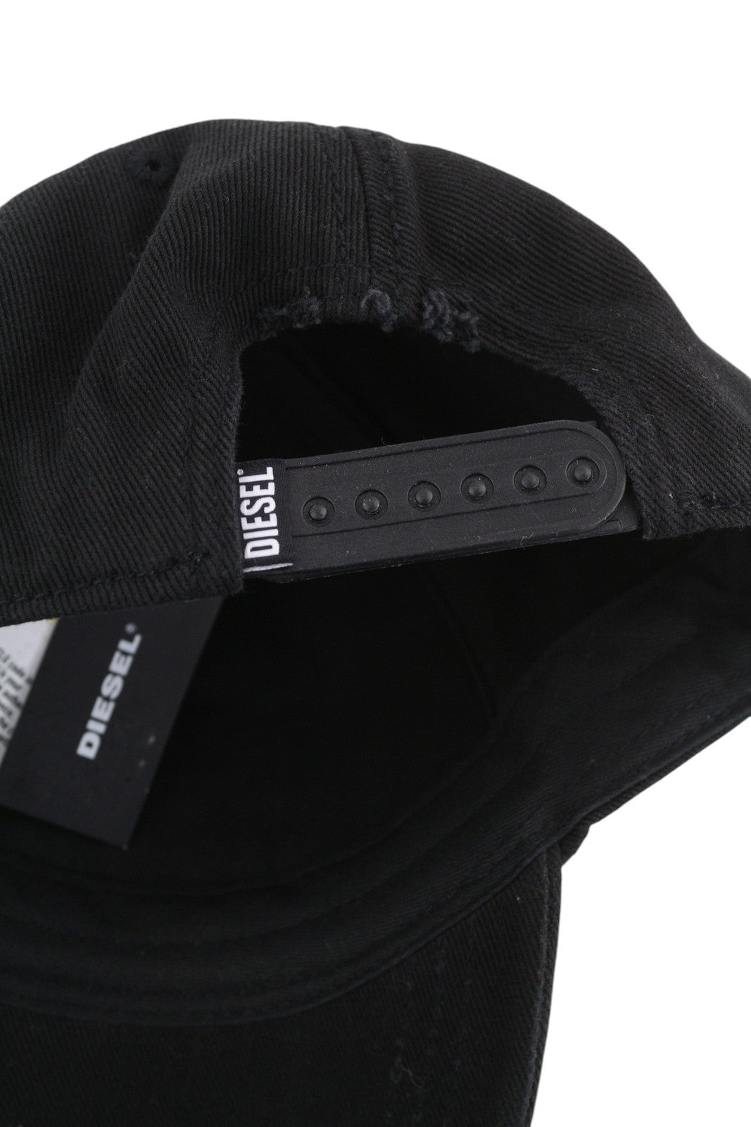 DIESEL C-Stone Men Cap 2 Baseball D-Rill Usion Embroidered Black Cotton RRP€70