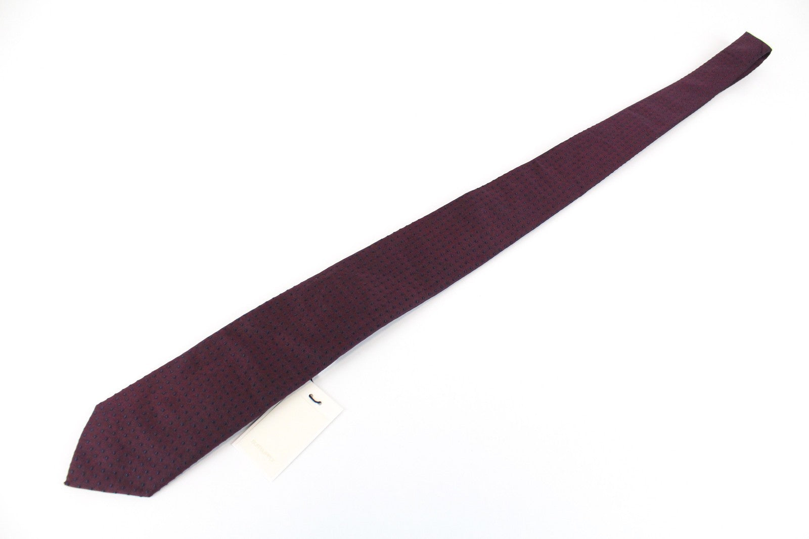 SUITSUPPLY Men's Purple Silk Tie 150 x 8 cm Dotted Formal Pointed-End Accessory