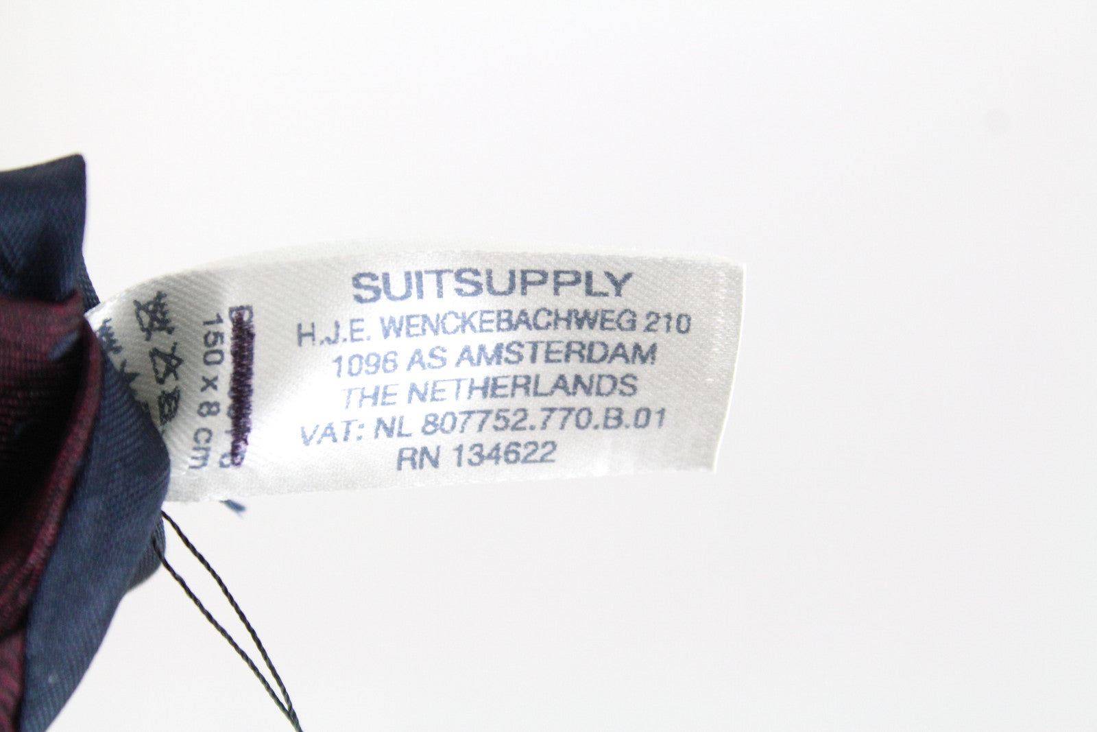 SUITSUPPLY Men's Purple Silk Tie 150 x 8 cm Dotted Formal Pointed-End Accessory