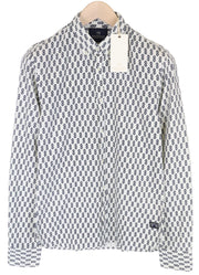 SCOTCH & SODA L Shirt Men's Patterned Off-White Long Sleeve Cotton Ams Couture